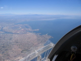 Over LA in the motorglider