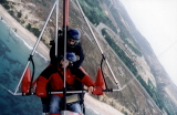 Matt Liknaitzky flying over the beach near Palos Verdes